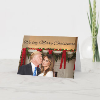 Donald und Melania: Wir sagen Frohe Weihnachten! Feiertagskarte