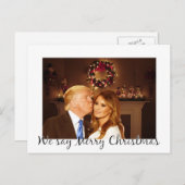 Donald und Melania: Wir sagen Frohe Weihnachten! Postkarte (Vorne/Hinten)