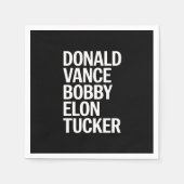 Donald Vance Bobby Elon & Tucker Serviette (Vorderseite)