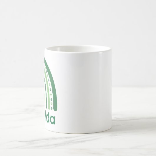 Donalda Name Clover Boho Rainbow Kaffeetasse (Mittel)