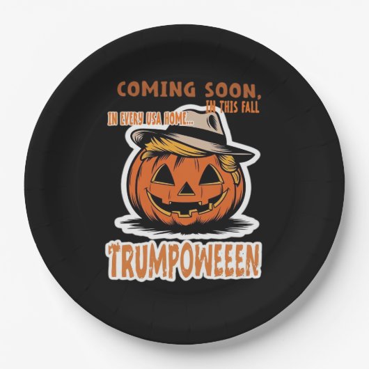 Donald's Trumpkin Pumpkin - Halloween Classic Pappteller (Vorderseite)