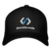 donate:Code bestickte Logo-Baseball-Cap Baseballkappe (Vorderseite)