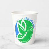 Donate Life an Organ Donor Awareness Butterfly Pappbecher (Rückseite)