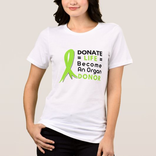 Donate Life Awareness Hero Support Thankful Unisex Tri-Blend Shirt (Vorderseite)