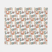 Donate Life BOHO Fleecedecke (Vorderseite (Horizontal))