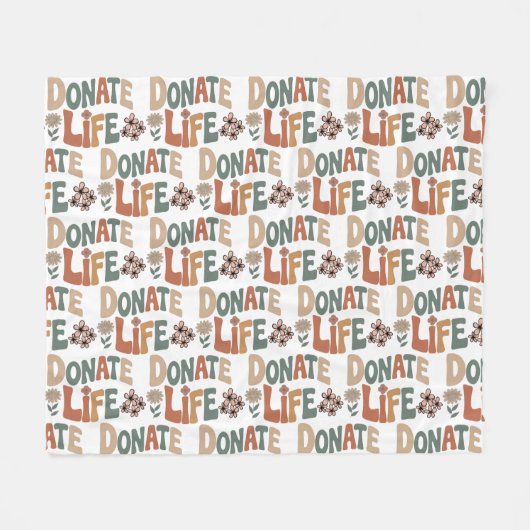 Donate Life BOHO Fleecedecke (Vorderseite (Horizontal))