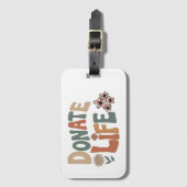 Donate Life BOHO Gepäckanhänger (Vorderseite Vertikal)