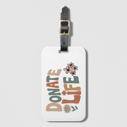 Donate Life BOHO Gepäckanhänger (Vorderseite Vertikal)