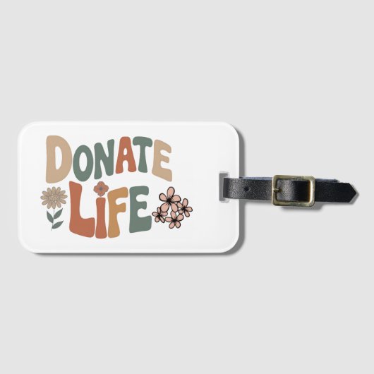 Donate Life BOHO Gepäckanhänger (Vorderseite (Horizontal))