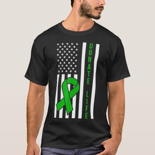 Donate Life USA Flaggenorgan Lung Kidney Donor Rib T-Shirt (Vorderseite)