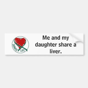 donatelife, ich und mein Tochteranteil eine Leber Autoaufkleber