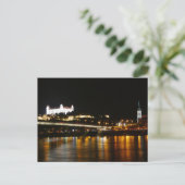 Donau bei Nacht, Bratislava, Slowakei Postkarte (Stehend Vorderseite)