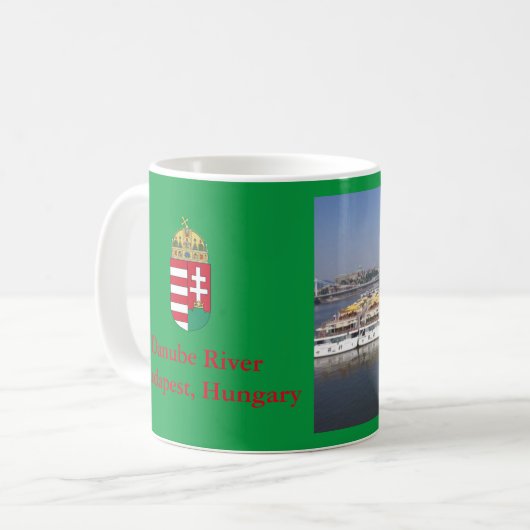 Donau, Budapest, Ungarn Kaffeetasse (Vorderseite Links)