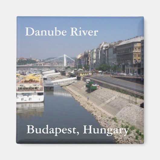Donau, Budapest, Ungarn Magnet (Vorne)