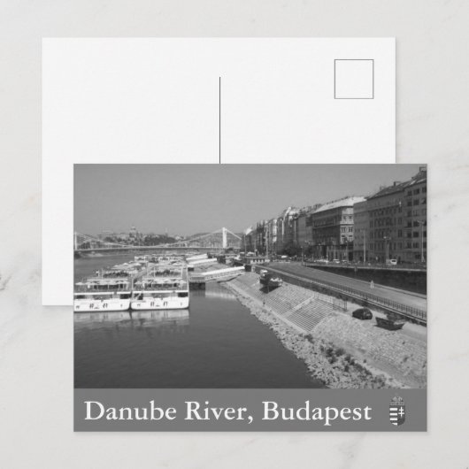 Donau, Budapest, Ungarn Postkarte (Vorne/Hinten)