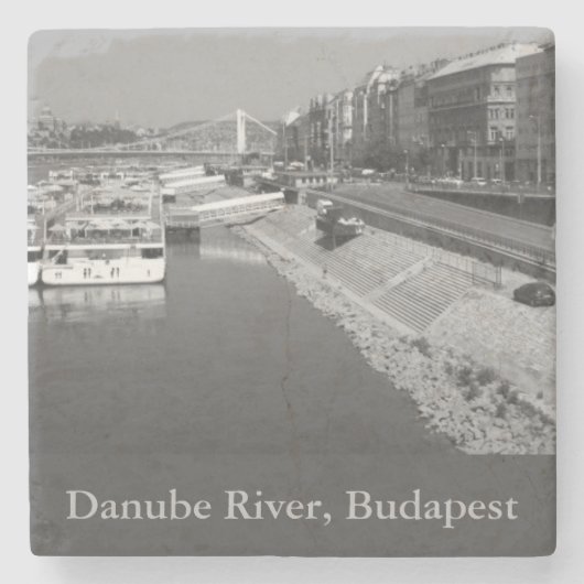 Donau, Budapest, Ungarn Steinuntersetzer (Vorderseite)