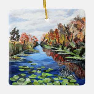 Donau Delta Picturesque Landschaft Rumänischer Flu Keramikornament