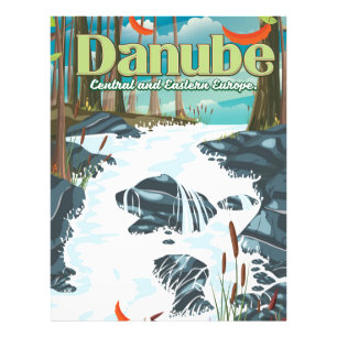 Donau-europäisches Flussreiseplakat Fotodruck