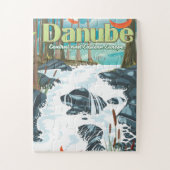 Donau-europäisches Flussreiseplakat Puzzle (Vertikal)