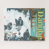 Donau-europäisches Flussreiseplakat Puzzle (Horizontal)