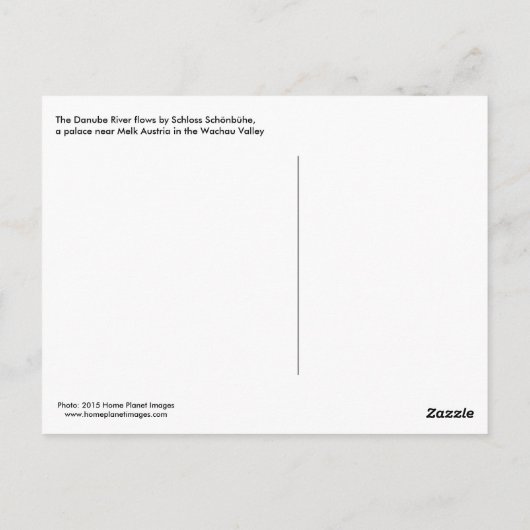 Donau Fluss Wachau Tal Postkarte (Rückseite)