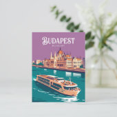 Donau Ungarn Postkarte (Stehend Vorderseite)