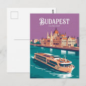 Donau Ungarn Postkarte (Vorne/Hinten)