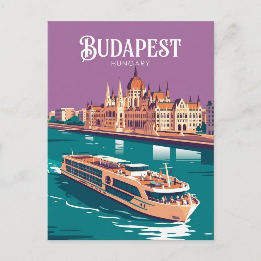 Donau Ungarn Postkarte (Vorderseite)