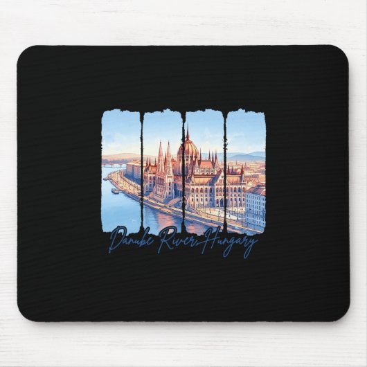 Donau Ungarn Reise Trip Donau V Mousepad (Vorne)