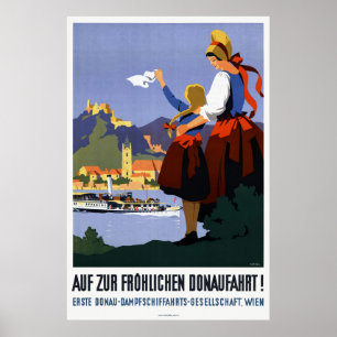 Donaufahrt Donau Austria Vintage Poster 1935
