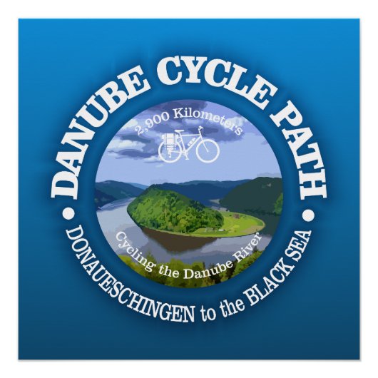 Donauradweg (Fahrrad c) Poster (Vorderseite)