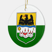 Donauschwaben-Flag Keramik Ornament (Links)