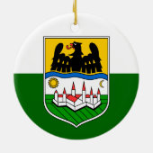 Donauschwaben-Flag Keramik Ornament (Hinten)