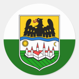 Donauschwaben-Flag-Sticker Runder Aufkleber