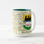 Donauschwaben Shield mit Map-Tasse Zweifarbige Tasse (VorderseiteRechts)