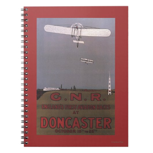 Doncaster, England - Erste Flugrennen Notizblock (Vorderseite)
