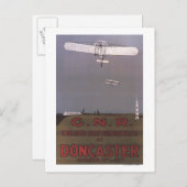 Doncaster, England - Erste Flugrennen Postkarte (Vorne/Hinten)