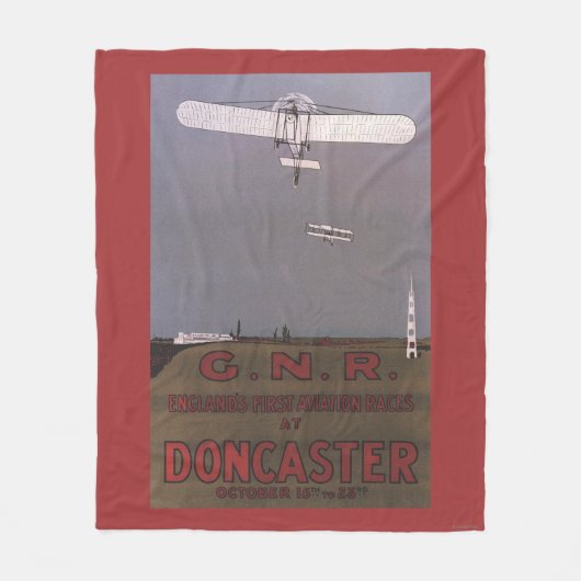 Doncaster, England - erste Luftfahrt-Rennen Fleecedecke (Vorderseite)