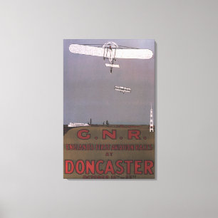 Doncaster, England - erste Luftfahrt-Rennen Leinwanddruck