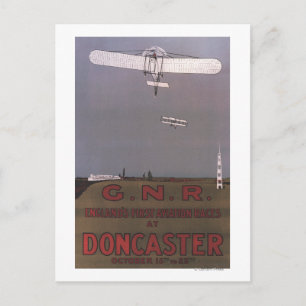 Doncaster, England - Erste Luftfahrt Rennen Postkarte