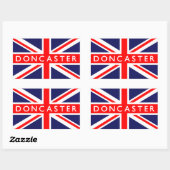 Doncaster UK-Flagge Rechteckiger Aufkleber (Blatt)