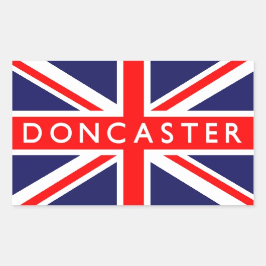 Doncaster UK-Flagge Rechteckiger Aufkleber (Vorderseite)