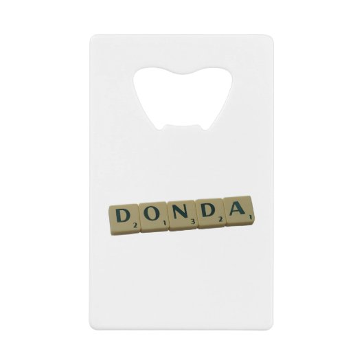 Donda Letter Tiles Geldbeutel Flaschenöffner (Vorderseite)