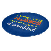 Donde esta la cerveza para el mandilón lange Schür Schneidebrett (Ecke)