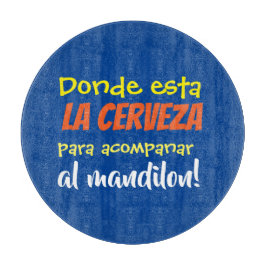 Donde esta la cerveza para el mandilón lange Schür Schneidebrett