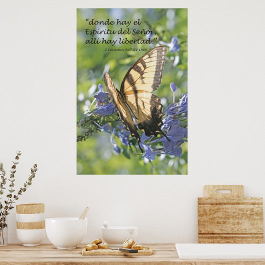 Donde hay el Espiritu, alli hay Libertad Vertical Poster (Küche)