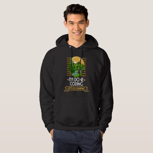 Done Coding Lets Go Camping Encoder Nature Lover E Hoodie (Vorne ganz)