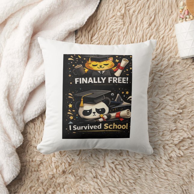 Done Finally Free Graduation Shirt Kissen (Decke)