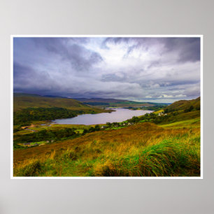 Donegal Flusstal-Wandkunst   Irland Landschaft Poster