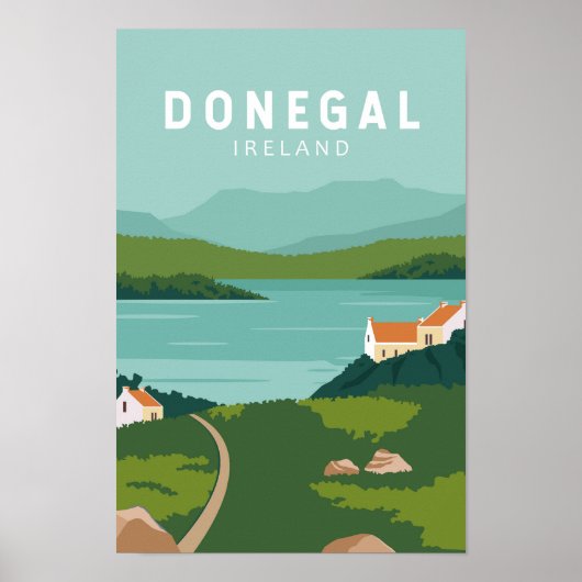 Donegal Ireland Retro Travel Art Vintag Poster (Vorne)